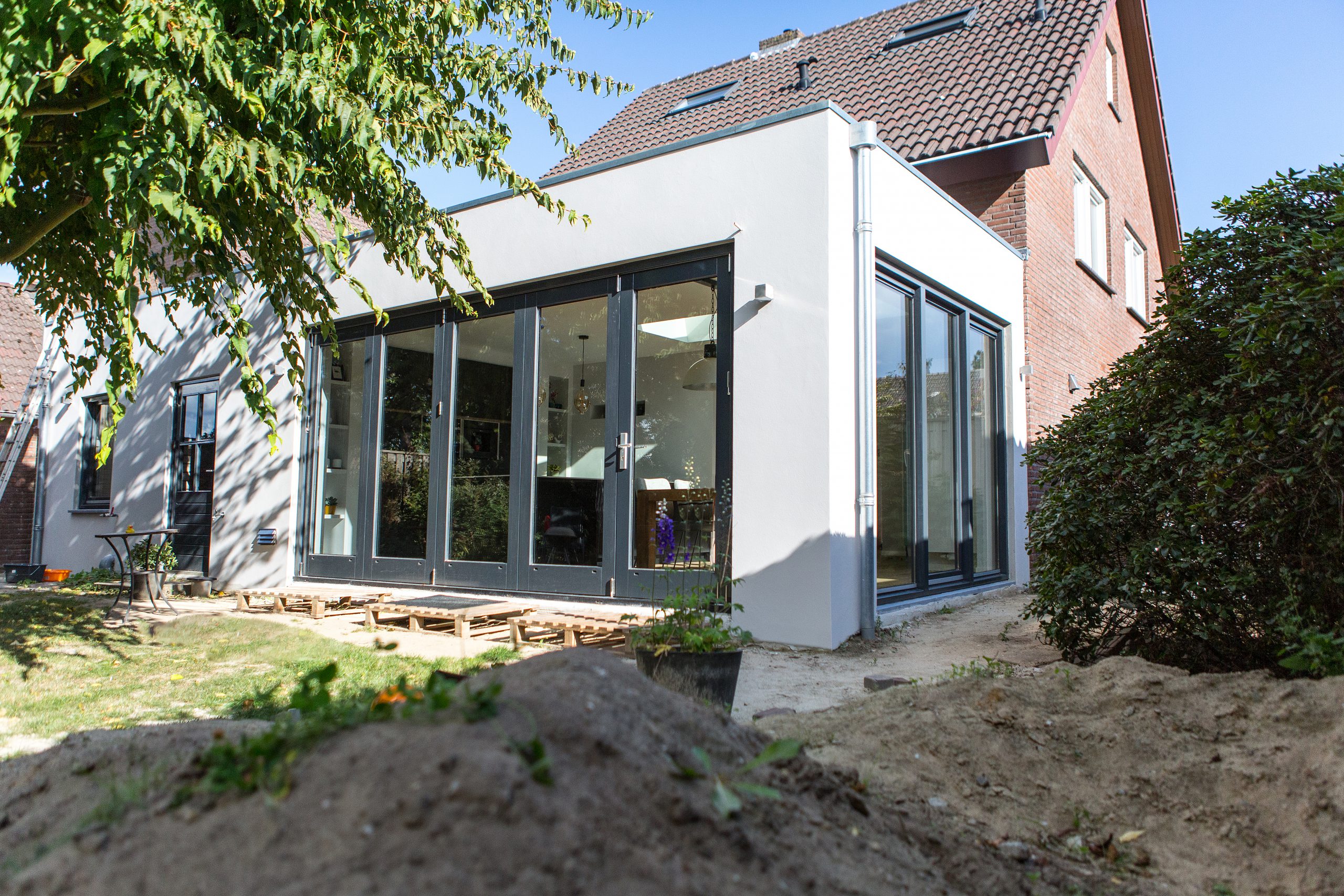 Aanbouw met mooie materiaalkeuze